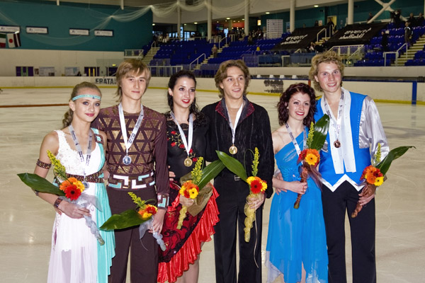 Winners of the Junior Ice Dance - Free Dance